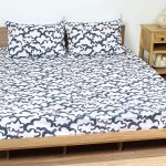 ملحفه نیم ست دو نفره سه تکه عرض 160 بروجرد طرح آنشان رنگ 01