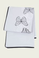 رانر گلدوزی بروجرد طرح فارفالا مستطیلی رنگ طوسی - Image 2