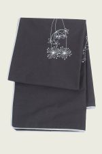 رانر گلدوزی بروجرد طرح قاصدک مستطیلی رنگ زغالی - Image 2