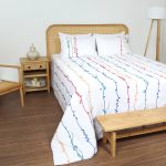 ست لحاف وکاور بزرگسال گلدوزی دو نفره هفت تکه بروجرد طرح کلاریسا رنگ سفید