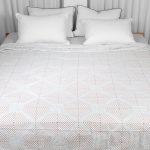 ملحفه رو انداز دو نفره بروجرد طرح خطی1 رنگ 01