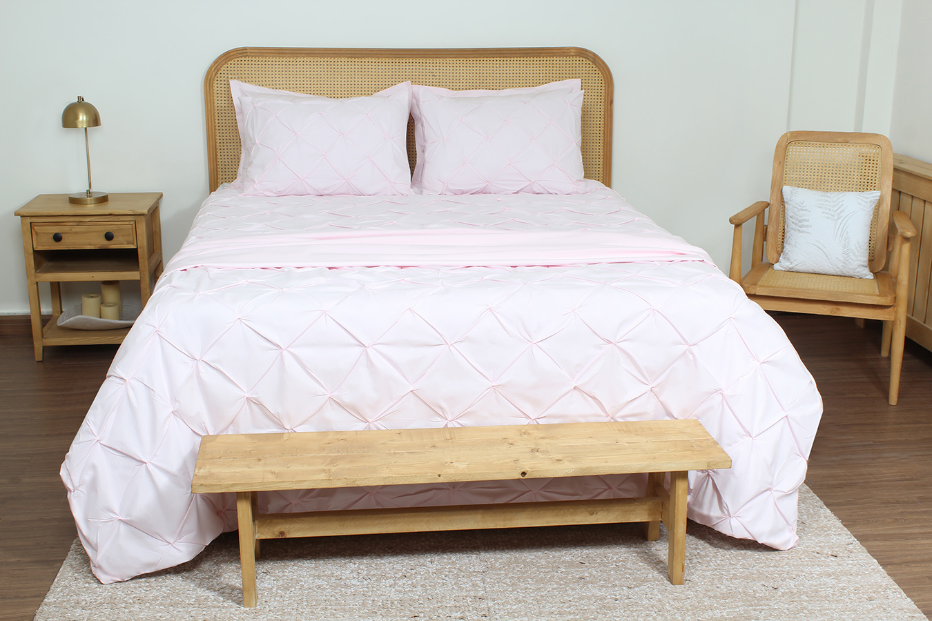 ست کاورلحاف استارطرح دیاموند دونفره 180 هفت تکه رنگ صورتی روشن کد 0020 (13) ست لحاف وکاور بزرگسال استار دو نفره هفت تکه بروجرد طرح دیاموند رنگ صورتی روشن - Image 1