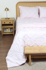 ست لحاف وکاور بزرگسال استار دو نفره هفت تکه بروجرد طرح دیاموند رنگ صورتی روشن - Image 7