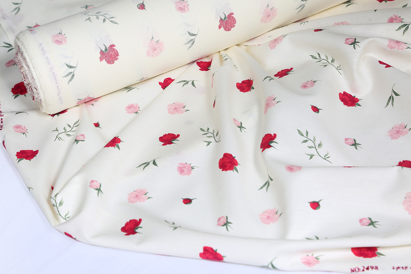 کالیته 172101 طرح فلورین رنگبندی 01 پارچه لباسی پنبه پلی استر ویسکوز عرض 160 بروجرد طرح فلورین رنگ 01 - Image 1