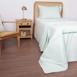 کاور تمام ست یک نفره پنج تکه 90 طرح اطلس رنگ پسته ای