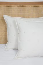 ملحفه روبالشی گلدوزی قاب دار دو تکه 70*50 بروجرد طرح دوخت لینا رنگ خودرنگ - Image 2