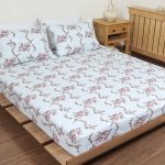 ملحفه نیم ست دو نفره سه تکه عرض 160 بروجرد طرح ژانت رنگ 01