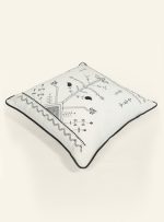 کوسن گلدوزی طرح اسلیمی 40*40 بروجرد رنگ خودرنگ - Image 7