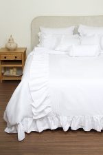 ست لحاف وکاور بزرگسال استار دو نفره ده تکه بروجرد طرح برنارد رنگ سفید - Image 3