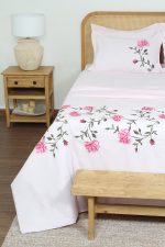 ست لحاف وکاور بزرگسال دو نفره هفت تکه بروجرد طرح اسپرینگ رنگ صورتی روشن - Image 5