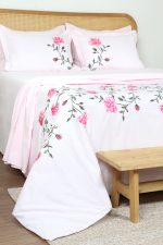 ست لحاف وکاور بزرگسال دو نفره هفت تکه بروجرد طرح اسپرینگ رنگ صورتی روشن - Image 6