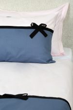 ست لحاف وکاور بزرگسال استار دو نفره هفت تکه بروجرد طرح ریبون رنگ آبی نفتی - Image 8