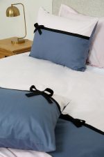 ست لحاف وکاور بزرگسال استار دو نفره هفت تکه بروجرد طرح ریبون رنگ آبی نفتی - Image 6