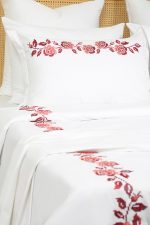 ست لحاف وکاور بزرگسال گلدوزی دو نفره هفت تکه بروجرد طرح فلاور رنگ سفید - Image 10