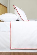 ست لحاف وکاور بزرگسال گلدوزی دو نفره نه تکه بروجرد طرح رودولف رنگ سفید - Image 14