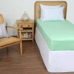 ملحفه کشدوز یک نفره عرض 90 بروجرد ساده رنگ سبز روشن