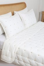 ست روتختی گلدوزی دو نفره شش تکه بروجرد طرح دوخت نلا رنگ خودرنگ - Image 8