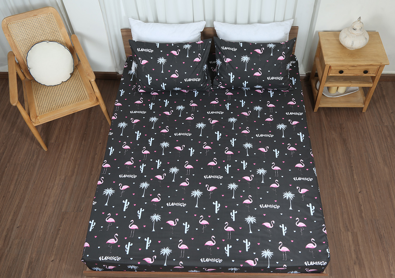 نیم ست دونفره سه تکه طرح مینگو رنگبندی 01 (5) ملحفه نیم ست دو نفره سه تکه عرض 180 بروجرد طرح مینگو رنگ 01 - Image 1