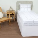 ملحفه نیم ست یک نفره دو تکه 90 بروجرد طرح پرتو رنگ 07