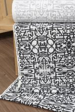 پارچه لباسی(نسبتا ضخیم-مانتویی) مولتی فایبر عرض 160 بروجرد طرح خط و خم رنگ 04