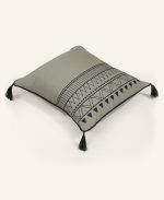 کوسن گلدوزی طرح کمند 40*40 بروجرد رنگ زیتونی - Image 6