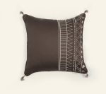 کوسن گلدوزی طرح کمند 40*40 بروجرد رنگ قهوه ای روشن - Image 2