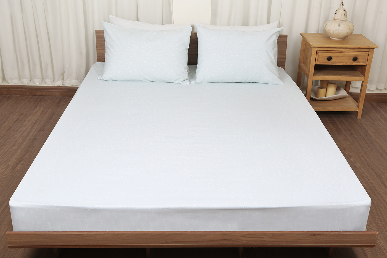 نیم ست دونفره سه تکه طرح نیکان2 رنگبندی 19 (1) ملحفه نیم ست دو نفره سه تکه عرض 180 بروجرد طرح نیکان2 رنگ 19 - Image 1