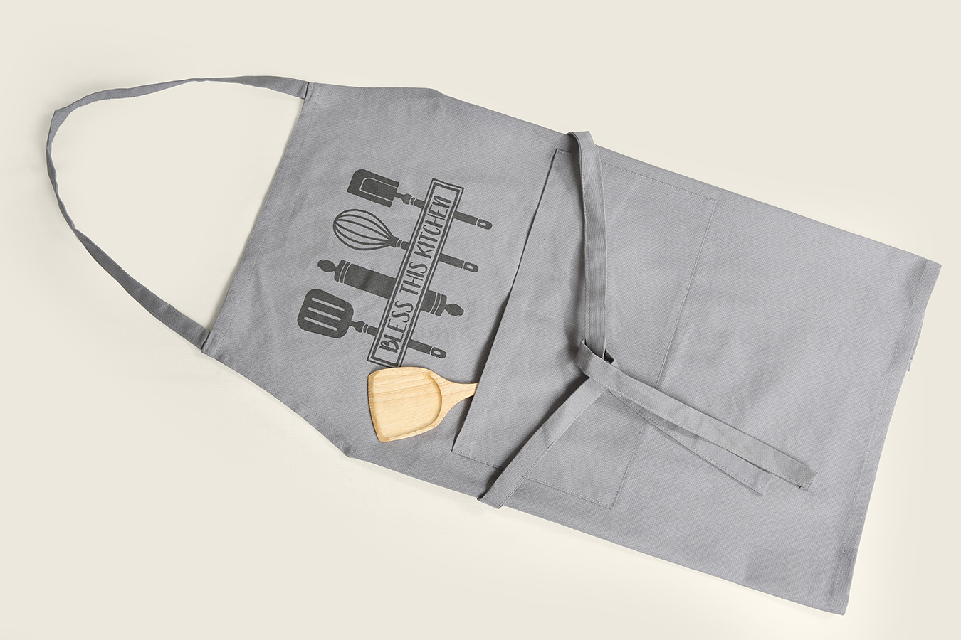 پیشبندسرآشپز 6575یک تکه یک کالیته 118024 یک طرحرنگ طوسی کد 0010 (1) پیش بند آشپزخانه بروجرد طرح سرآشپز رنگ طوسی - Image 1