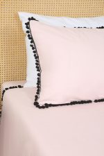 کاور تمام ست نوار دوزی دو نفره چهار تکه 180 بروجرد طرح ملودی رنگ صورتی چرک - Image 5