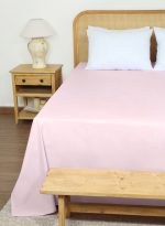 ملحفه رو انداز دو نفره بروجرد طرح ساده رنگ صورتی روشن - Image 3