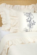 ست لحاف وکاور بزرگسال گلدوزی دو نفره هفت تکه بروجرد طرح لئونا رنگ خودرنگ - Image 9