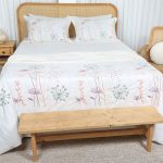 ست کاور لحاف بزرگسال گلدوزی دو نفره شش تکه بروجرد طرح لی لی رنگ خودرنگ