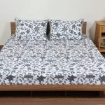 ملحفه نیم ست دو نفره سه تکه عرض 160 بروجرد طرح لیلیو رنگ 01