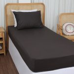 ملحفه نیم ست یک نفره دو تکه 120 بروجرد رنگ نوک مدادی