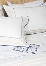 ست کاور لحاف بزرگسال گلدوزی دو نفره شش تکه بروجرد طرح برسام رنگ خام شویی - Image 6