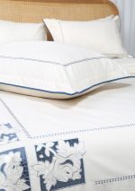 ست کاور لحاف بزرگسال گلدوزی دو نفره شش تکه بروجرد طرح برسام رنگ خام شویی - Image 7