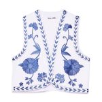 جلیقه گلدوزی 182003 رنگ آبی - Image 4