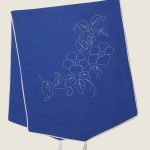 رانر گلدوزی بروجرد طرح ترمه رنگ آبی کاربنی