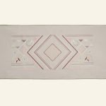 رانر گلدوزی بروجرد طرح دیبا رنگ کرم کد 0020