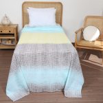 ملحفه روانداز يك نفره بروجرد طرح نردنگ رنگ 02