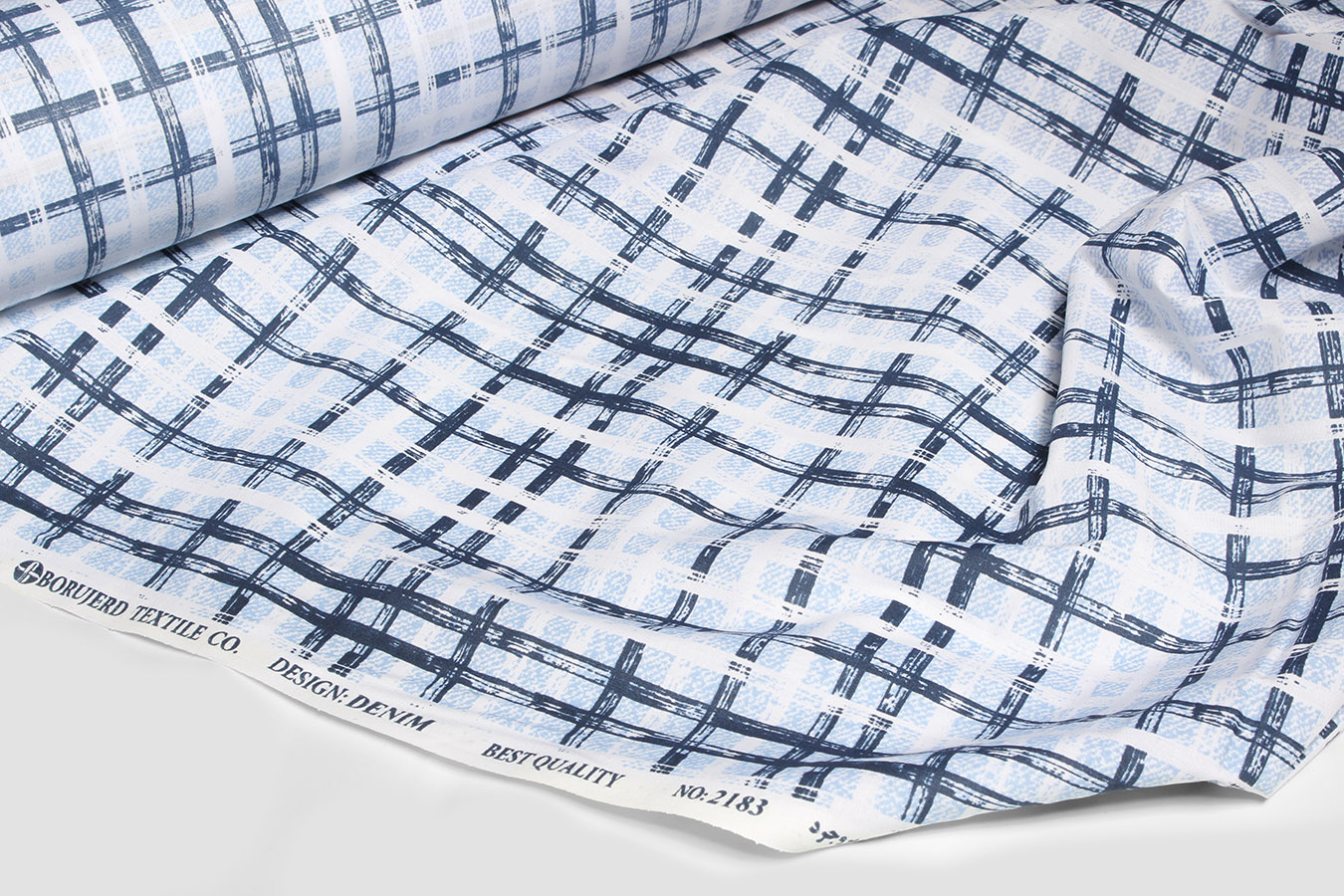 کالیته 321010 طرح دنیم رنگبندی 03 پارچه لباسی پنبه پلی استر ویسکوز عرض 150 بروجرد طرح دنیم رنگ 03 - Image 1