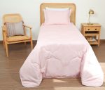 ست لحاف بزرگسال یک نفره سه تکه 90 بروجرد رنگ گلبهی