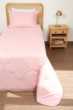 ست لحاف بزرگسال یک نفره سه تکه 90 بروجرد رنگ صورتی - Image 2