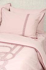 ست کاور لحاف بزرگسال گلدوزی دو نفره شش تکه بروجرد طرح ورساچه رنگ صورتی چرک - Image 11