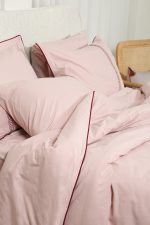 ست کاور لحاف بزرگسال گلدوزی دو نفره شش تکه بروجرد طرح ورساچه رنگ صورتی چرک - Image 5