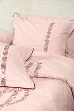 ست کاور لحاف بزرگسال گلدوزی دو نفره شش تکه بروجرد طرح ورساچه رنگ صورتی چرک - Image 3