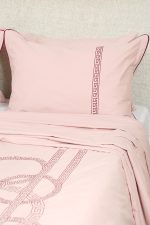 ست کاور لحاف بزرگسال گلدوزی دو نفره شش تکه بروجرد طرح ورساچه رنگ صورتی چرک - Image 14