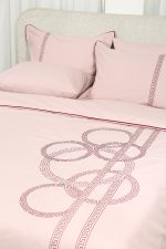 ست کاور لحاف بزرگسال گلدوزی دو نفره شش تکه بروجرد طرح ورساچه رنگ صورتی چرک - Image 12