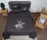 ست کاور لحاف بزرگسال گلدوزی دو نفره شش تکه بروجرد طرح پلو رنگ نوک مدادی