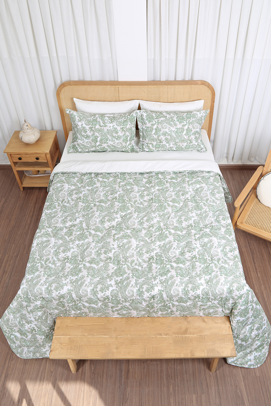 ست لحاف دونفره 180 شش تکه دو کالیته 311601 دو طرح رنگ نیروانا 6059 رنگبندی 07 درجه یک (13) ست لحاف بزرگسال دو نفره شش تکه بروجرد طرح نیروانا رنگ 07 - Image 1